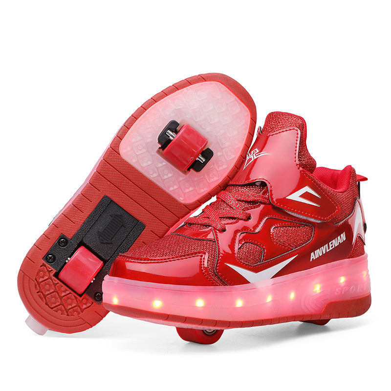 New Boy Student Roller Skating Shoelace Wheels - Cindi Book
