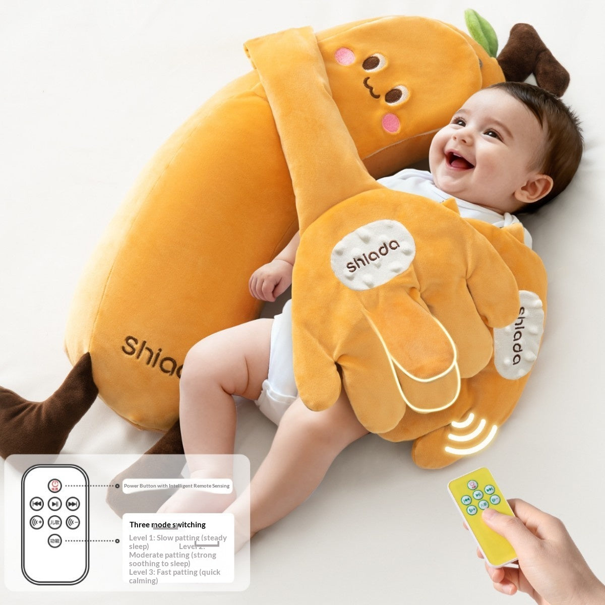 Baby Soothing Hand-Shaped Patting Sleep Aid Doll Pillow - Cindi Book