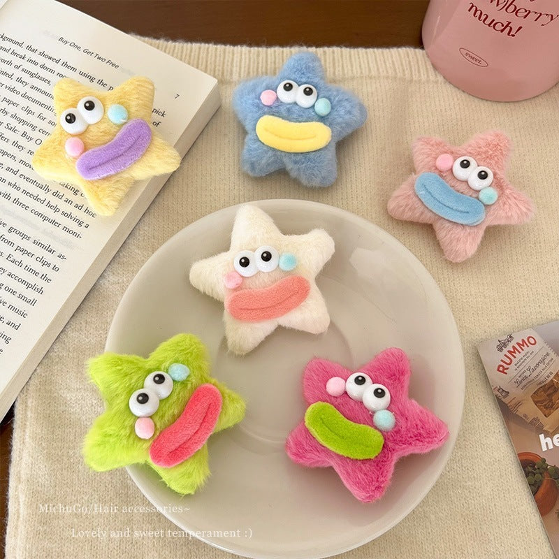 Girly Heart Plush Duckbill Clip - Cindi Book