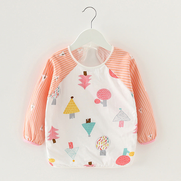 Baby Dinner Coverall Bib Spring And Autumn Long Sleeve Apron - Cindi Book