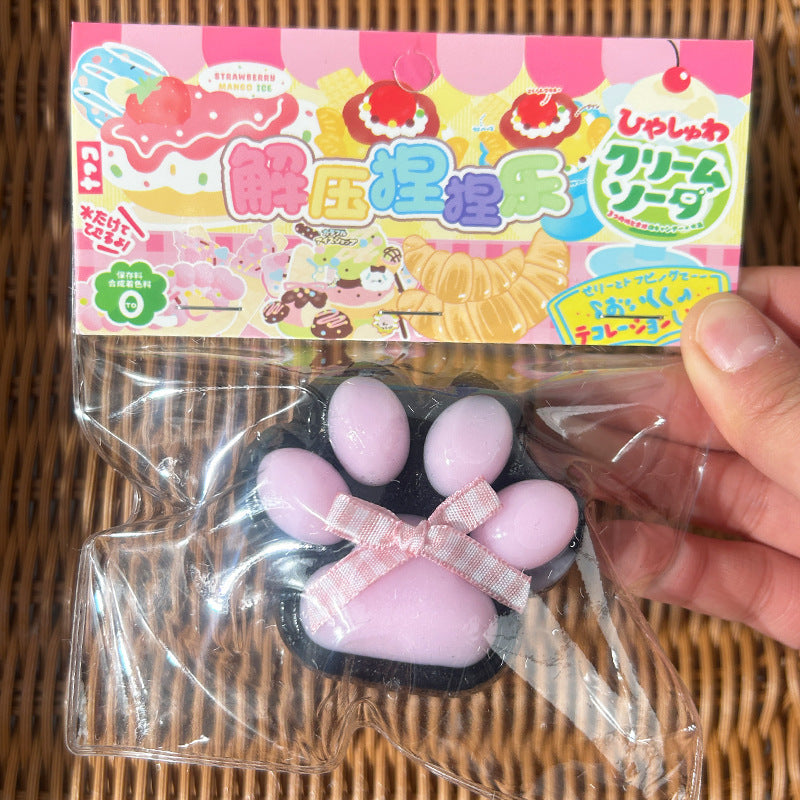 Large Cat's Paw Squeezing Toy Coconut Meat Powder Plush Good-looking Decompression Artifact - Cindi Book