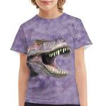 Summer Dinosaur Full Print Boy's T-shirt - Cindi Book