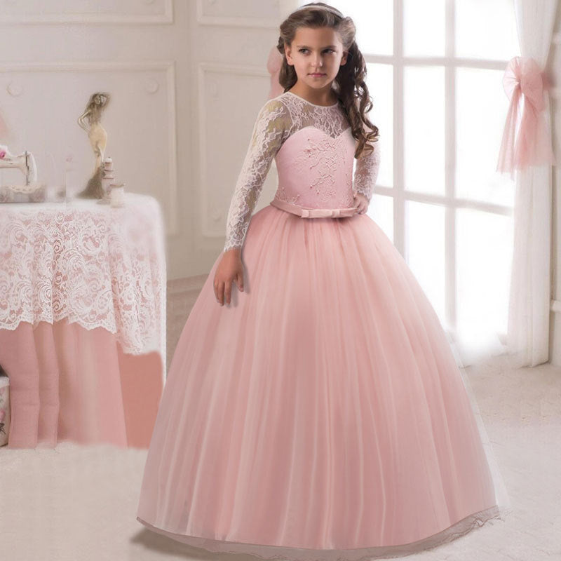 Kids Long Flower Girl Dress Dress - Cindi Book