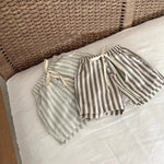 Baby Thin Cotton Vertical Stripes Korean Casual Shorts - Cindi Book