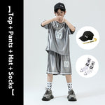 Hip Hop Children's Performance Hip Hop Glossy Loose Outfit - Cindi Book