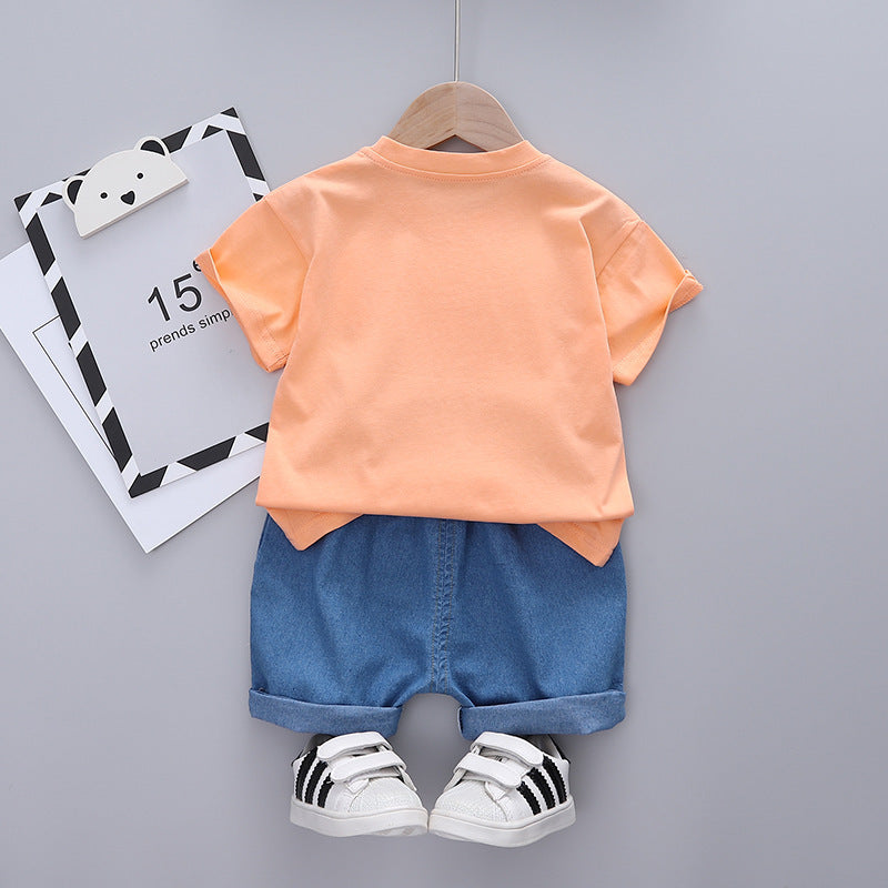Boys Short Sleeve Cartoon Casual Set
