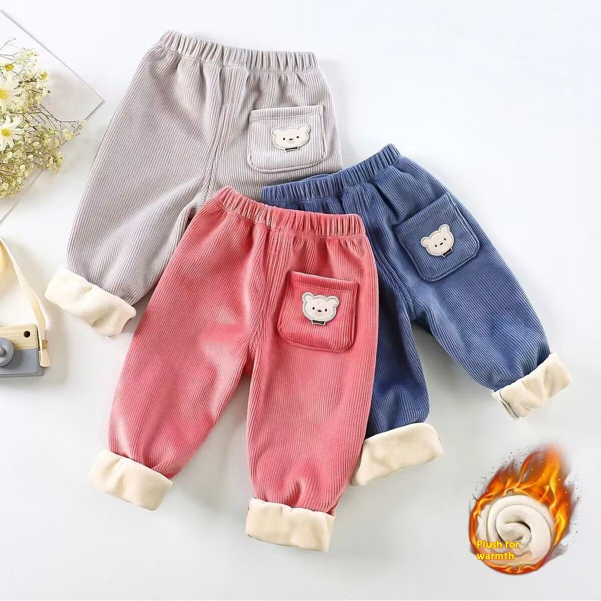 Fashion Corduroy Casual Pants Boys and Girls