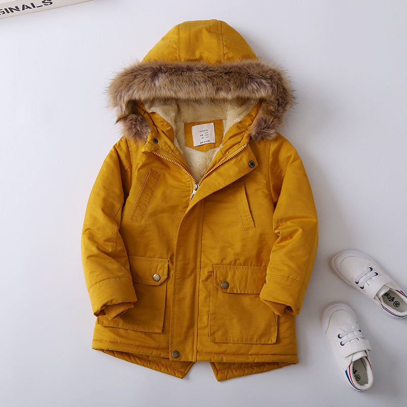 Fleece-lined Thickened Boys Cotton-padded Cotton Wadded Jacket - Cindi Book