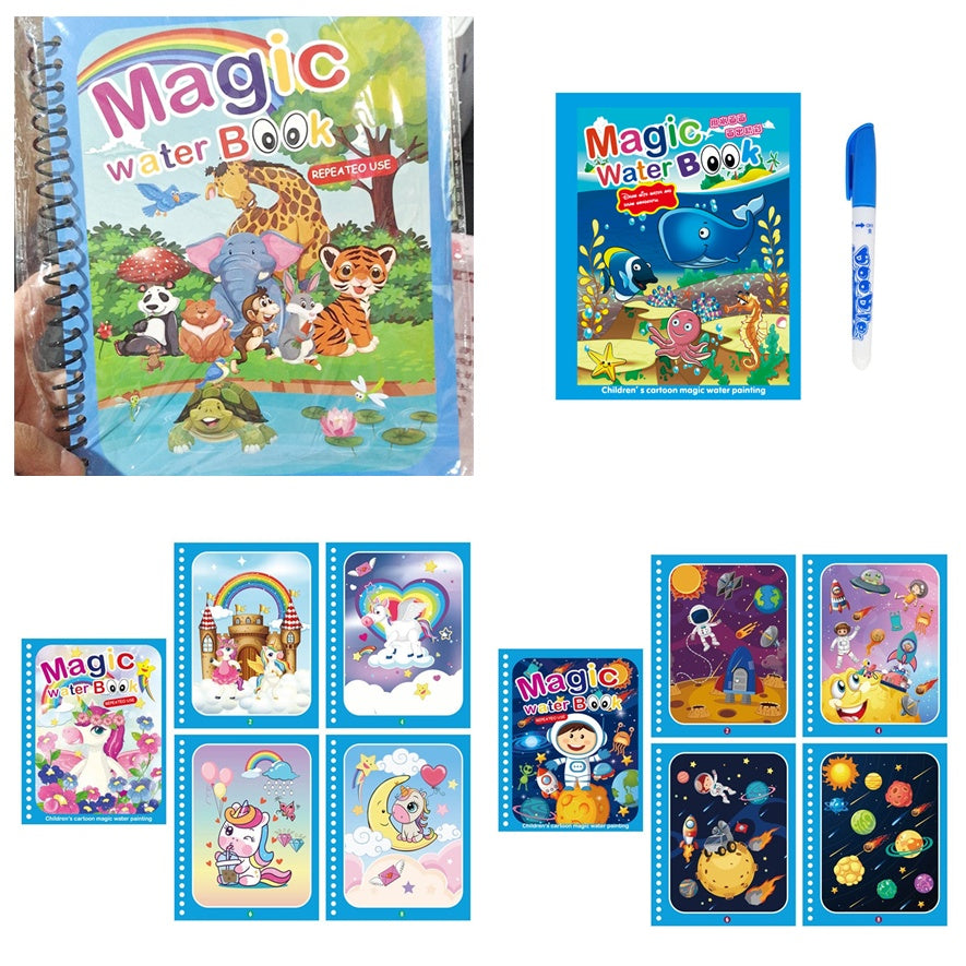 Children's Creative Magic  Water Painting Book - Cindi Book