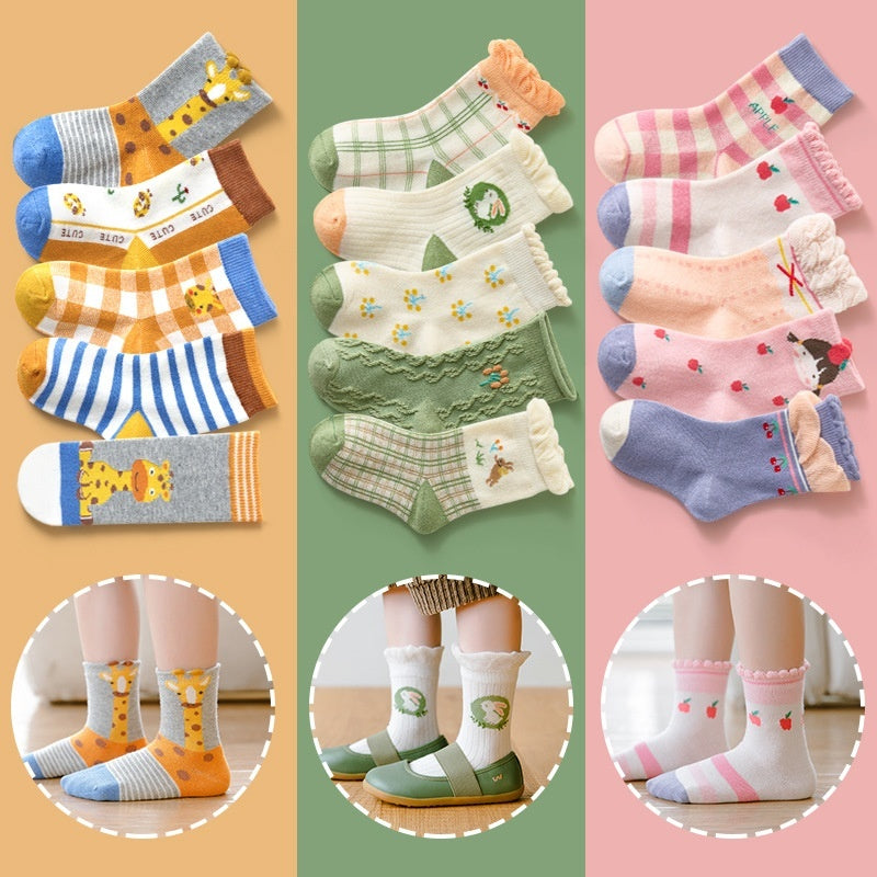 Autumn And Winter Cartoon Dinosaur Mid-calf Cotton Warm Sports Boys' Socks - Cindi Book