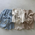 Kids Knitted Waffle Long Sleeve Set - Cindi Book