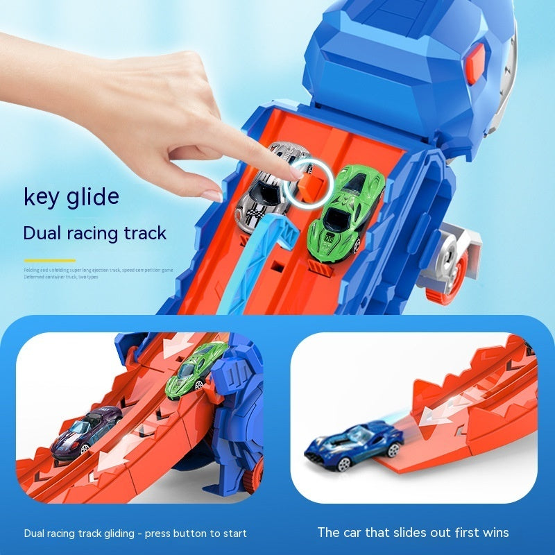 Tyrannosaurus Dinosaur Deformation Track Gliding Car - Cindi Book