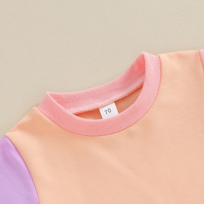 Cute Color Matching Short-sleeved T-shirt And Shorts Two-piece Set - Cindi Book