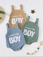 Male And Female Baby Corduroy Suspender Towel Embroidery - Cindi Book