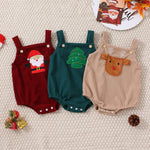 Santa Claus Christmas Tree Girls' Christmas Triangle Rompers - Cindi Book
