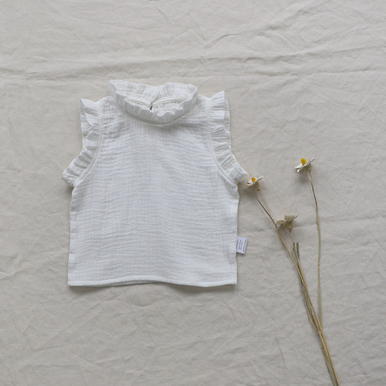 Girls' Summer Baby Floral Vest T-shirt - Cindi Book