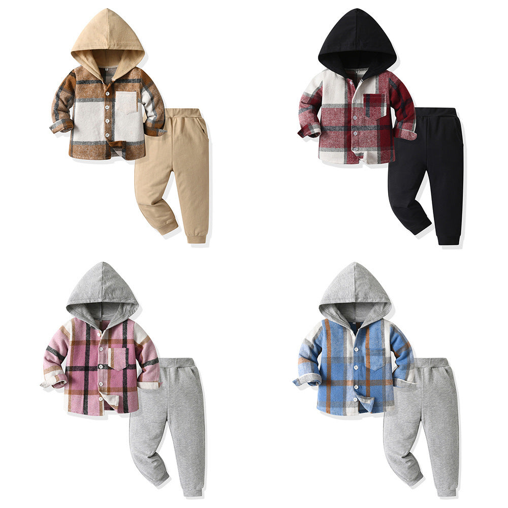 Korean Style All-matching Plaid Shirt Harem Pants - Cindi Book