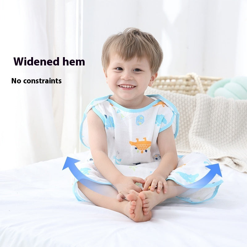 Long Sleeve Four-layer Bamboo Cotton Gauze Sleeping Bag - Cindi Book