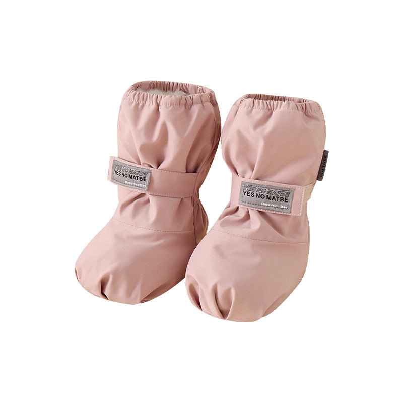 Children's Waterproof Cotton Shoes Cross-border European And American Winter Baby And Infant Ankle Sock Two-in-one Velvet Shoes Children's Shoes - Cindi Book