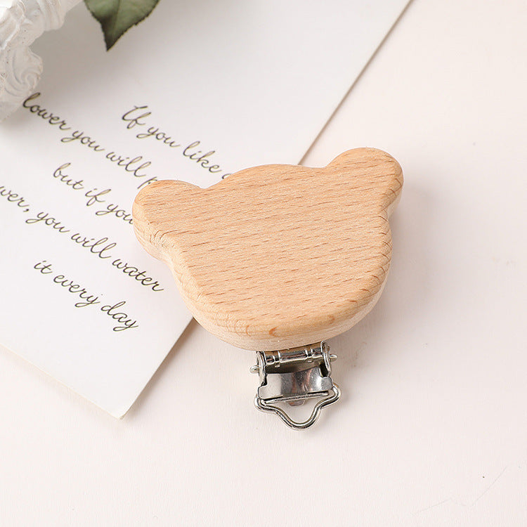 Stainless Steel Beech Animal Pacifier Clip - Cindi Book