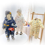 Clothes For Babies Baby Jumpsuits Winter Fleece-lined - Cindi Book