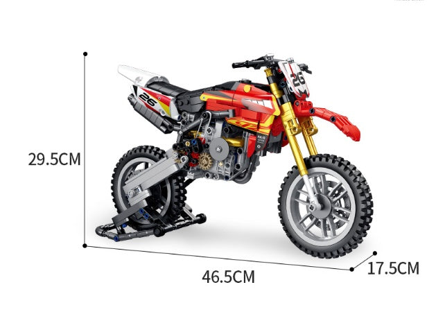 Tabletop Decoration Assembly Building Blocks Model Boy Toy Motorcycle - Cindi Book