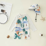 Jumpsuit Children's Swimsuit Hat Polyester - Cindi Book