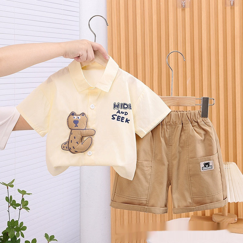 Personality Boy Trendy Thin Shirt Suit - Cindi Book