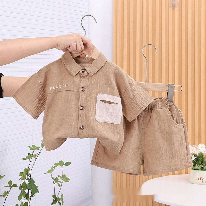 Personality Boy Trendy Thin Shirt Suit - Cindi Book