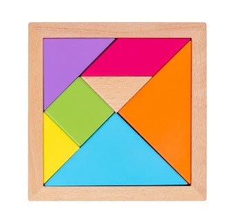 Children's Pine Tangram Early Education Patchwork Toy - Cindi Book