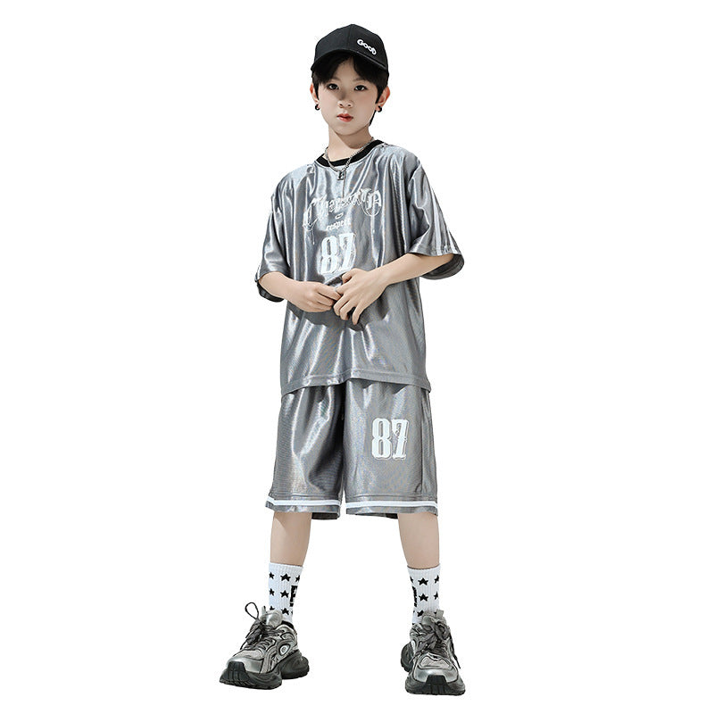 Hip Hop Children's Performance Hip Hop Glossy Loose Outfit - Cindi Book