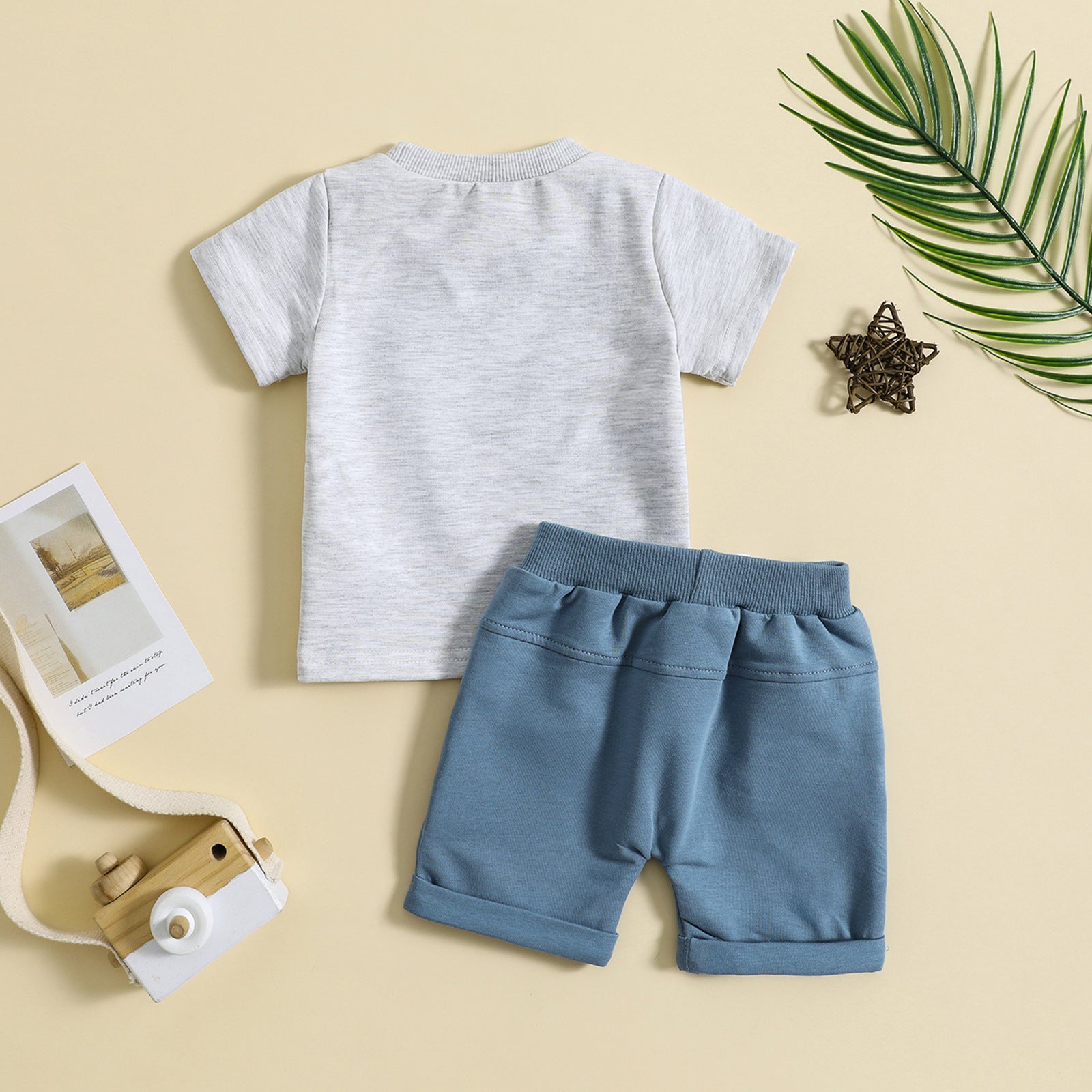 Children's Clothing Round Neck Letter Print Top Two-piece Set - Cindi Book