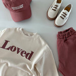 Children Comfortable Letter Crew Neck Top - Cindi Book