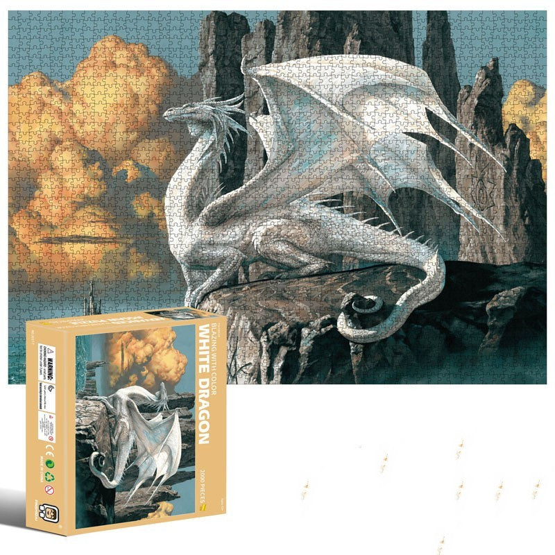 Mysterious Dragon High Difficulty 2000 Piece Puzzle - Cindi Book