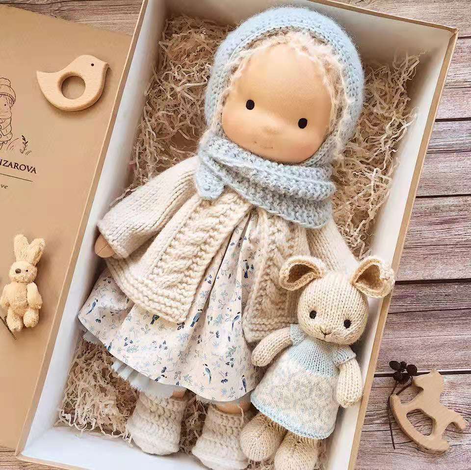 Handmade Plush Doll Golden Curly Girl Finished Product - Cindi Book