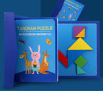 Children's Wooden Magnetic Tangram Educational Toy - Cindi Book