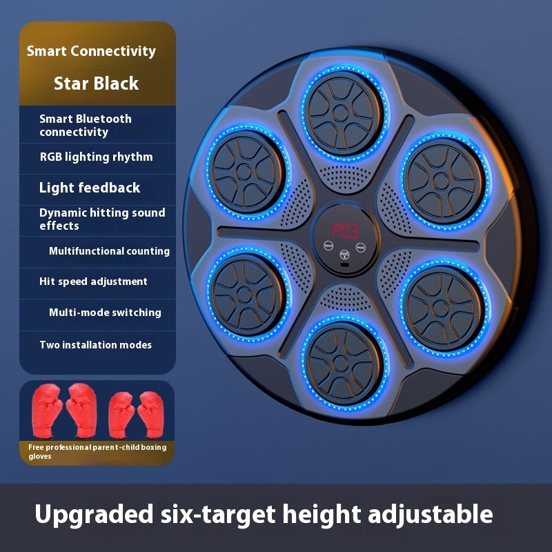 Music Boxing Machine Household With RGB Light Bluetooth-compatible Adults Mode Speed Adjustable For Indoor Kickboxing Karate Fitness Home - Cindi Book