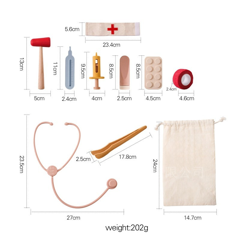 Children Play House Little Doctor Toy Doctor Stethoscope Educational Toy Suit - Cindi Book