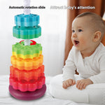 Rainbow Rotating Tower Toy Baby Early Education Intellectual Development Intelligence Ferrule - Cindi Book