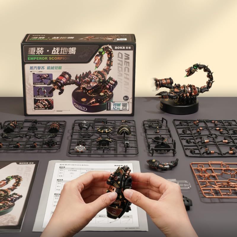 ROBOTIME ROKR 3D Metal Puzzles Emperor Scorpion For Adults To Build, Gift For Teen Adults 123 Pcs MI04 - Cindi Book