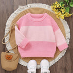 Infant Knitted Striped Round Neck Top - Cindi Book