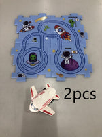 Children Puzzle Electric Railroad Speeder DIY Assembly Electric Car Automatic Rail City Scene Construction Education Toy Gift - Cindi Book