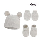 Newborn Hat Mittens And Socks Set With Rubber-soled Shoes - Cindi Book