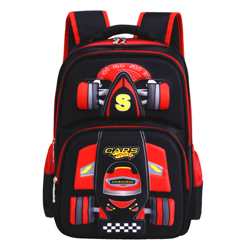 Three Dimensional Car Boys Primary School Trolley School Bag - Cindi Book