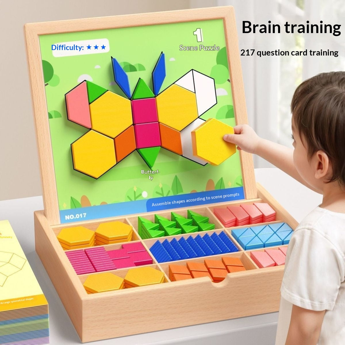 Childrens Geometric Tangram Puzzle Blocks Educational Magnetic Toy - Cindi Book