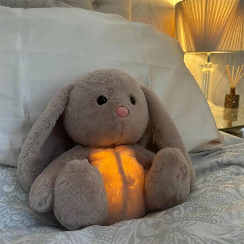Breathing Rabbit Soothing Sensory Plush Toy With Relieve Anxiety Bunny Comforter Breathes For Newborn Conciliate Baby - Cindi Book