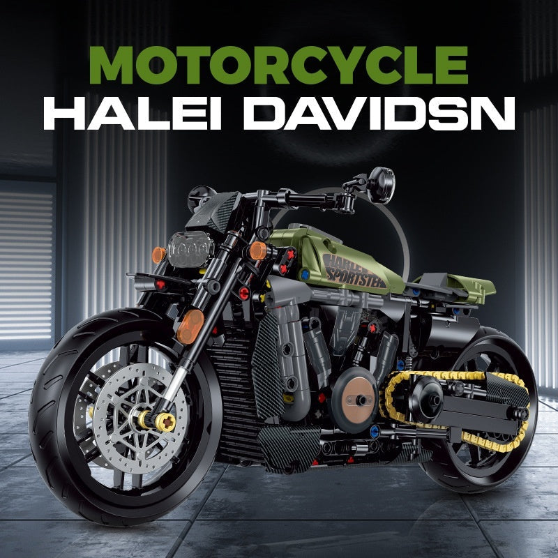 Building Blocks Motorcycle Toy Model Table Ornaments - Cindi Book