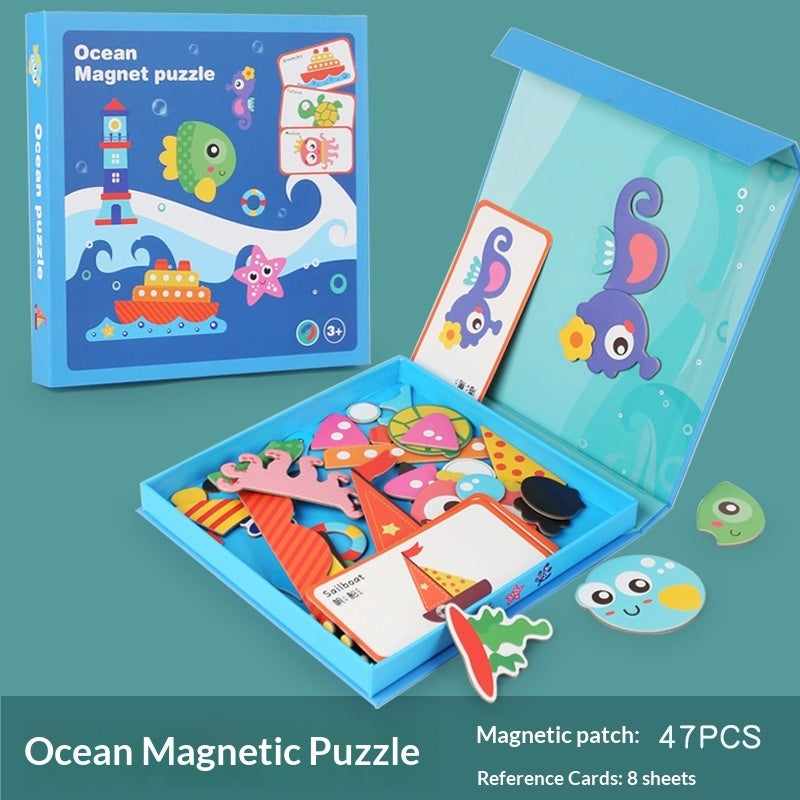 Magnetic Puzzle Featuring Characters In Various Professions And A Princess Dress-up Set - Cindi Book