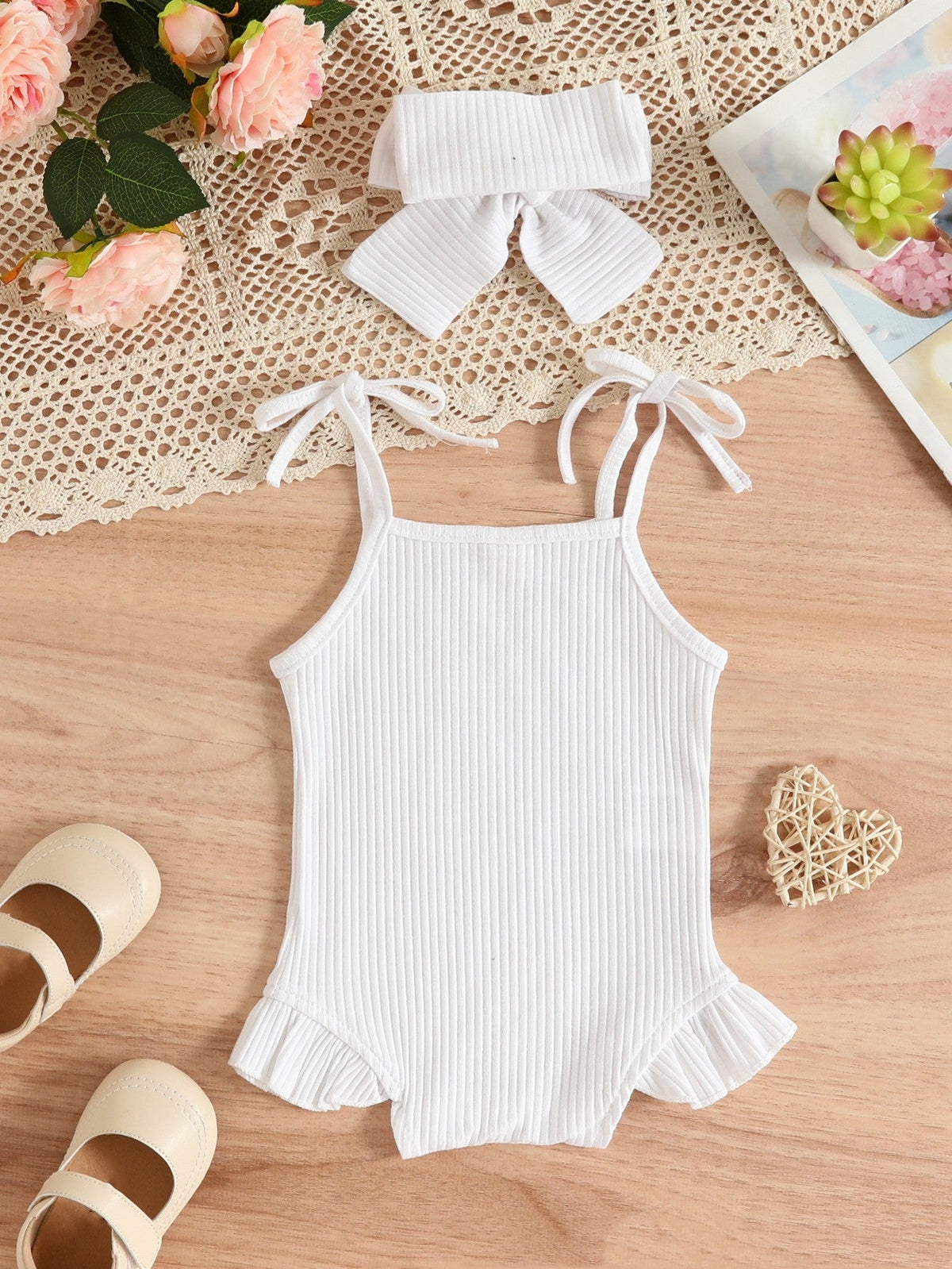 Baby Triangle Rompers Tether Strap Romper - Cindi Book