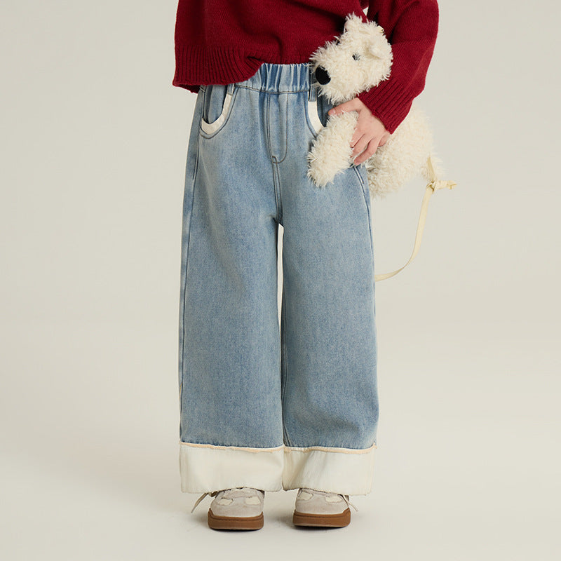 Boys And Girls Casual All-matching Straight Pants - Cindi Book